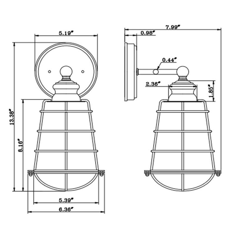 Design House Ajax Reversible 1 Light Dimmable Bathroom Sconce