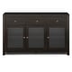 preview thumbnail 7 of 24, WYNDENHALL Essex SOLID WOOD 54 inch Wide Contemporary Sideboard Buffet in Mahogany - 54 inch Wide