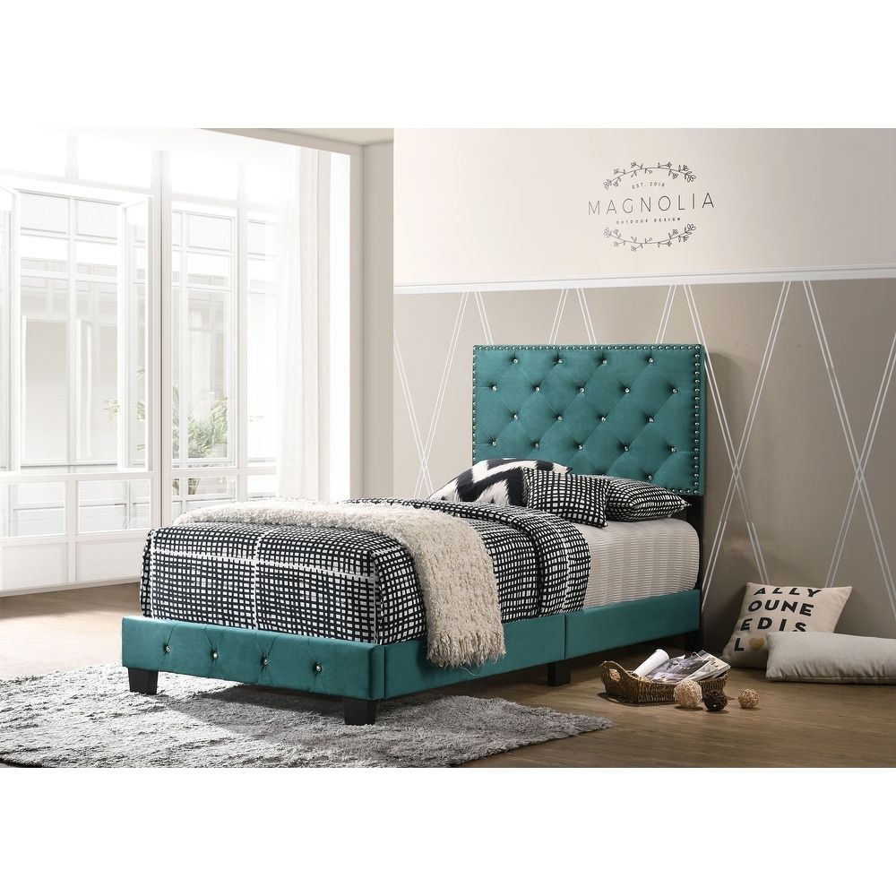 Velma tufted deals upholstered bed