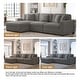 preview thumbnail 39 of 132, 118" W Corduroy L-shape Modular Sectional Sofa with Pillows