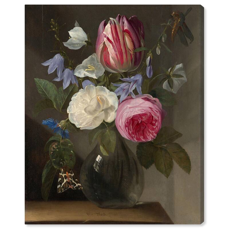 Roses and a Tulip Canvas by Art Remedy, Gallery Wrapped - 16" x 20"