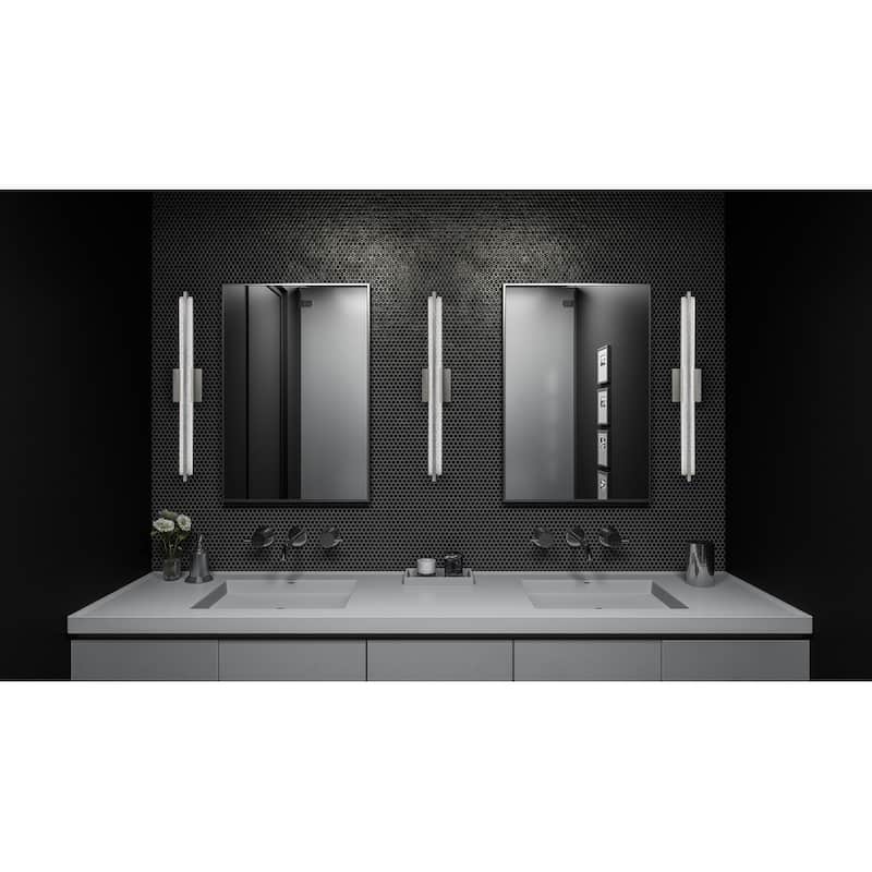 Rosalie LED Bathroom Vanity Light in Brushed Aluminum