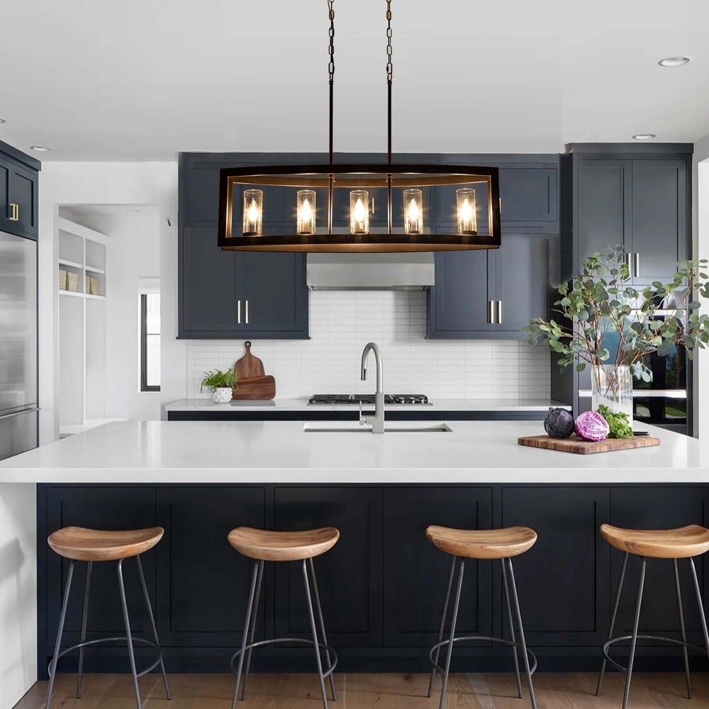 Oil rubbed bronze kitchen island lighting discount