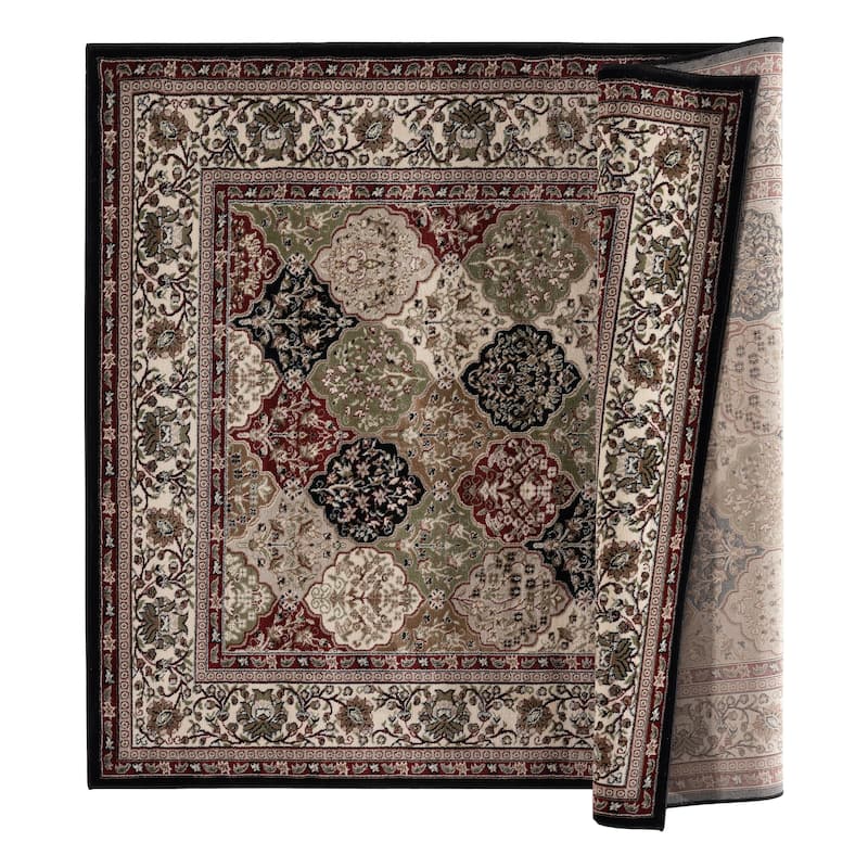 Hollywood Collection Black/Multi Area Rug