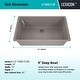 preview thumbnail 3 of 5, Lexicon Kitchen Sink Quartz Composite 32 Inch Galaxy Concrete - 19x32
