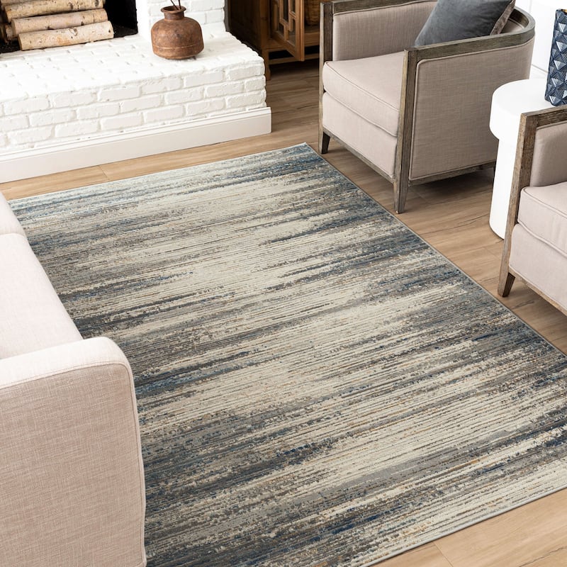 Mohawk Home Urban Abstract Stripe Woven Area Rug