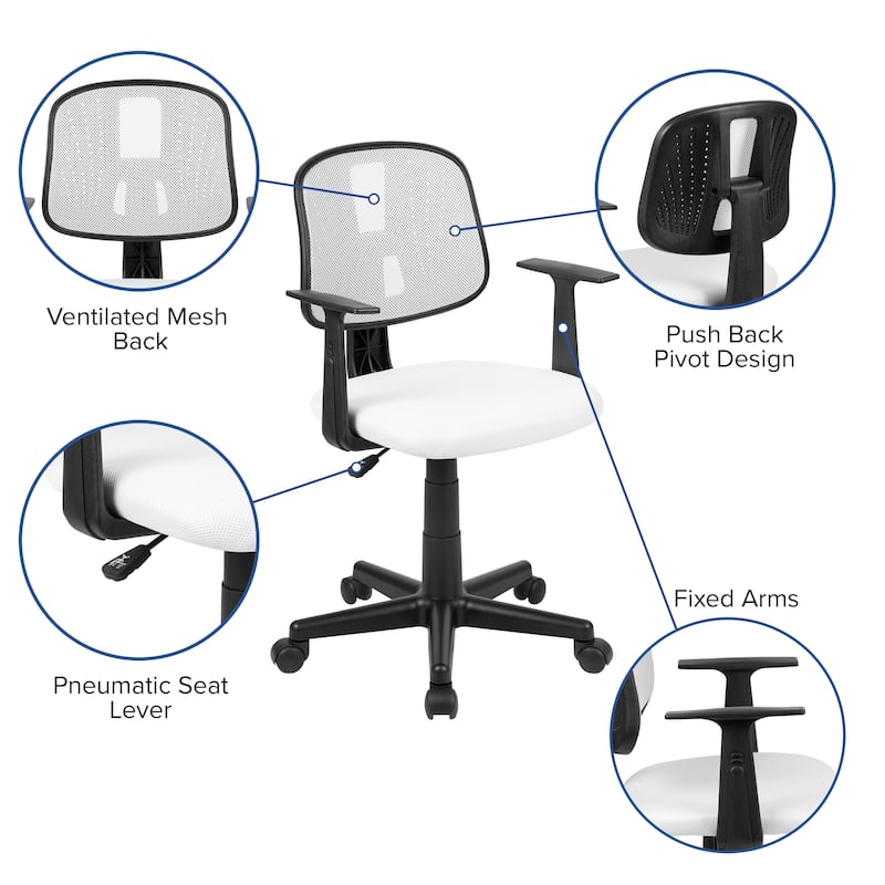Pivot Back Mesh Swivel Task Office Chair