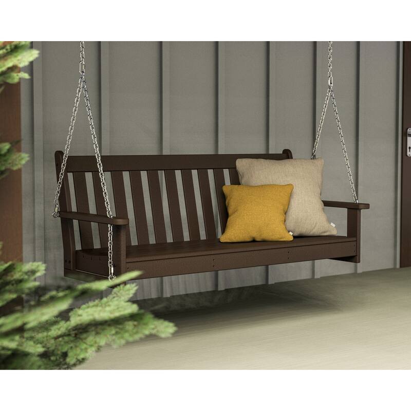POLYWOOD Vineyard Plastic 60-inch Outdoor Swing - N/A