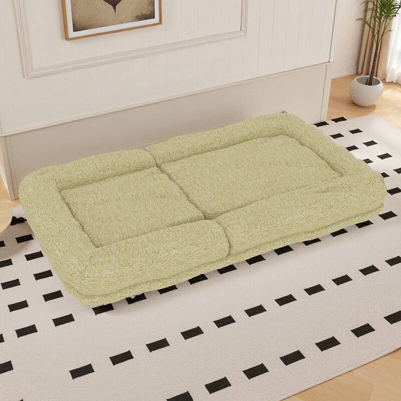 Folding Sofa Chair with 5 Adjustable Positions Plush Floor Lounge Chair for Gaming, Meditation, and Relaxation