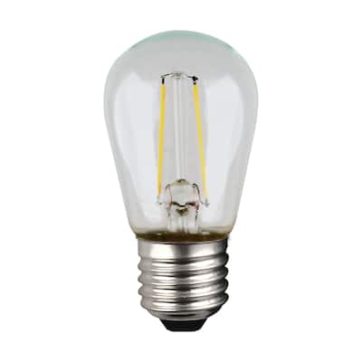 S14 LED String Light Replacement Bulb 2200K 120 Volt Replacement 4-pack - Clear