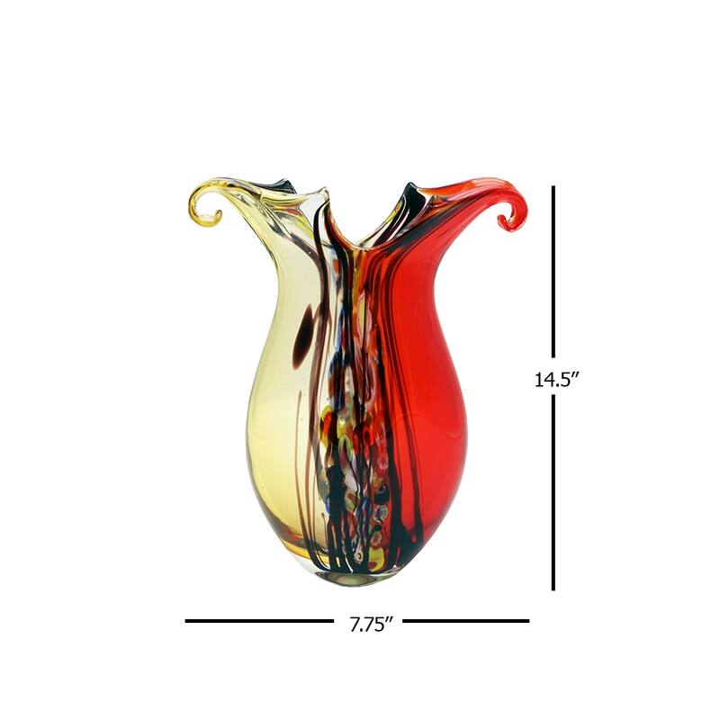Cecile Hand Blown Art Glass Vase