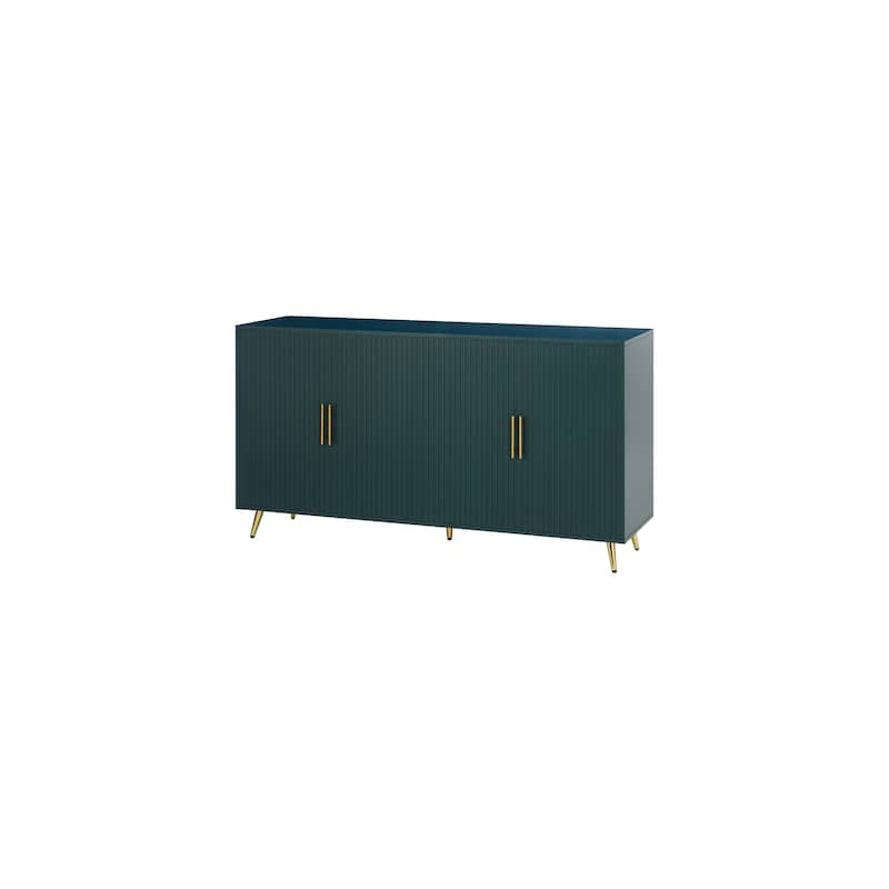 60" TV Stand with Antique Pull Handle & Storage for TVs Up to 65"