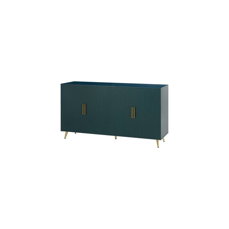 Wood TV Stand with Storage Cabinet & Adjustable Shelves - 15.70 x 60.00 x 32.30