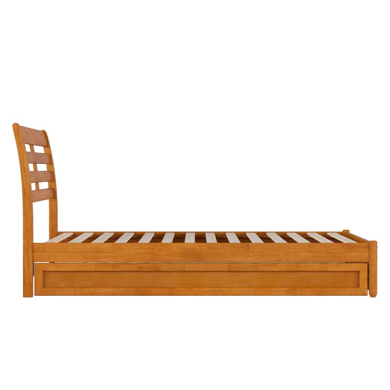 Emelie Platform Bed with Panel Footboard and Twin XL Trundle