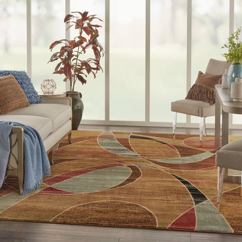 Nourison Expressions Abstract Geometric Area Rug - 9'6" x 13'6" - Multi - Rectangle