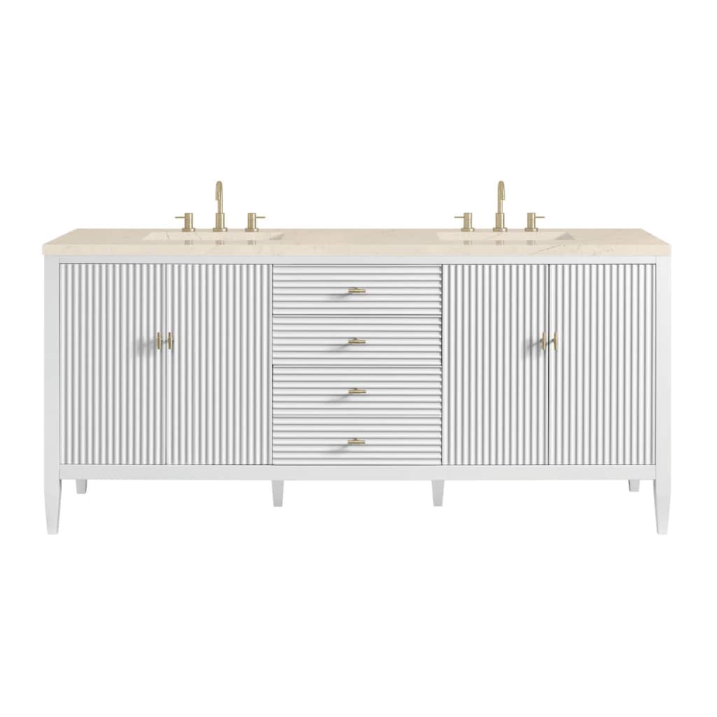 James Martin Vanities 485-V72-3EMR Myrrin 72" Double Basin Wood Vanity