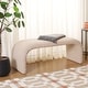 preview thumbnail 7 of 57, SAFAVIEH Tenko Modern Minimalist Glam Bench - 45" W x 18" D x 19" H Tan