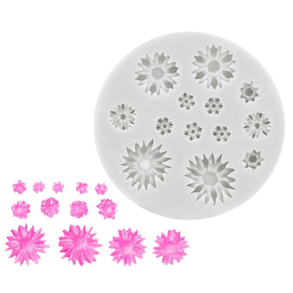 Flower Daisy Clay Molds, 1 Pcs Silicone Miniature Clay Molds