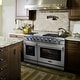 preview thumbnail 2 of 11, Cosmo 48 in. Double Oven Gas Range with 6 Sealed Burners and 6.8 cu. ft. Cosmo Capacity Convection Main Oven in Stainless Steel