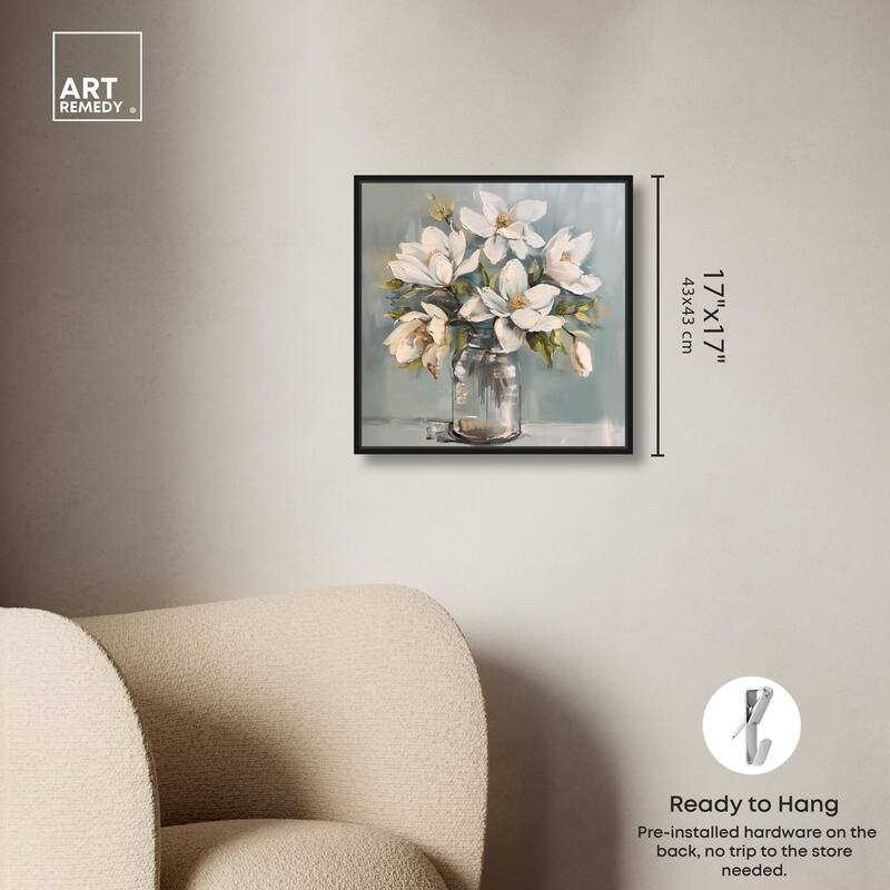 Prismatic Floral and Jar Canvas by Art Remedy