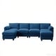 preview thumbnail 38 of 96, Modern Couduroy Modular Sectional Sofa Couch with Ottoman for Living Room