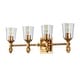 preview thumbnail 2 of 0, Vetiver 4 Light Bath Bar in Gold - 31.5"L x 7"D x 10"H