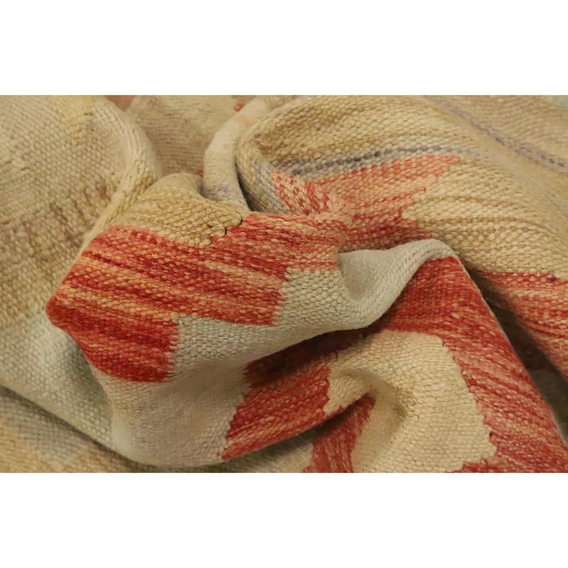 Hand Woven Oriental 100% Wool Carpet Southwestern Tribal Greys & Charcoal Kilim Area Rug - 6' 2'' X 3' 9''