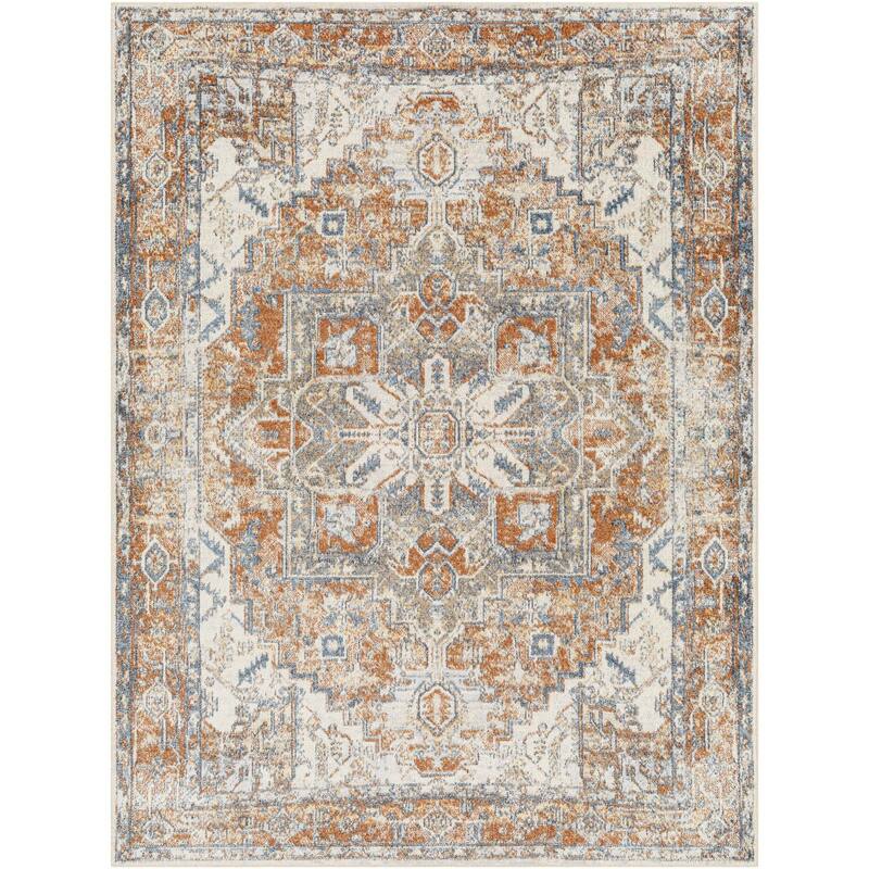 Livabliss Lillian Machine Washable Faded Classic Area Rug