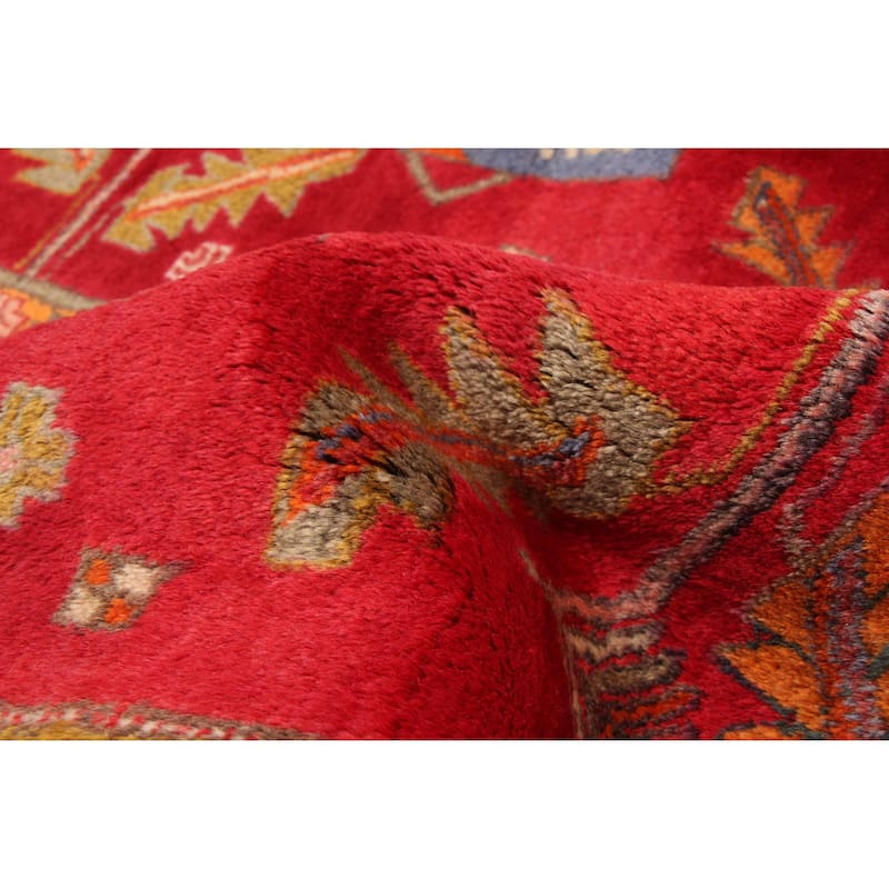 ECARPETGALLERY Hand-knotted Konya Anatolian Red Wool Rug - 4'11 x 11'1