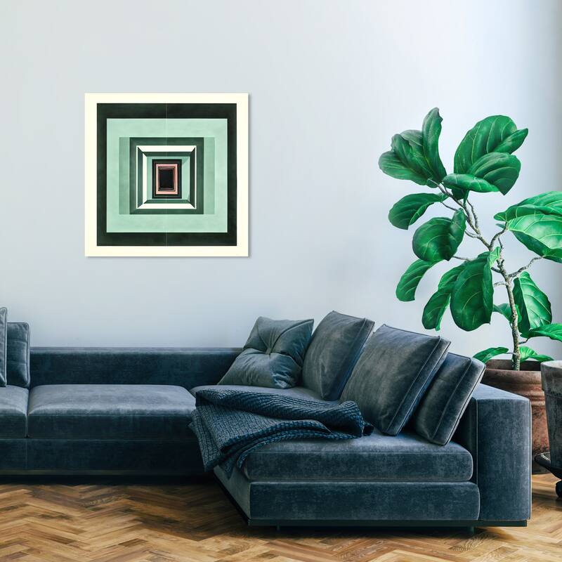 Wynwood Studio Abstract Smells like mint Green and Cream White Modern & Contemporary Wall Art Canvas Print - 30 x 30