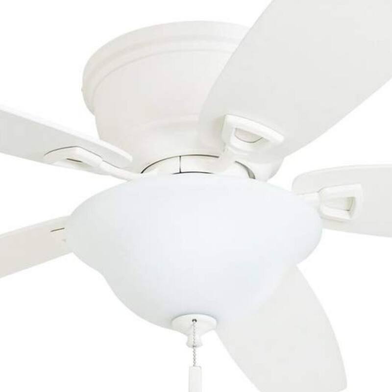 Honeywell Glen Alden 52" White Low Profile LED Ceiling Fan with Light