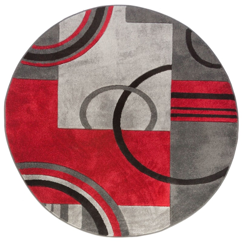Well Woven Ruby Galaxy Waves Modern Geometric Area Rug