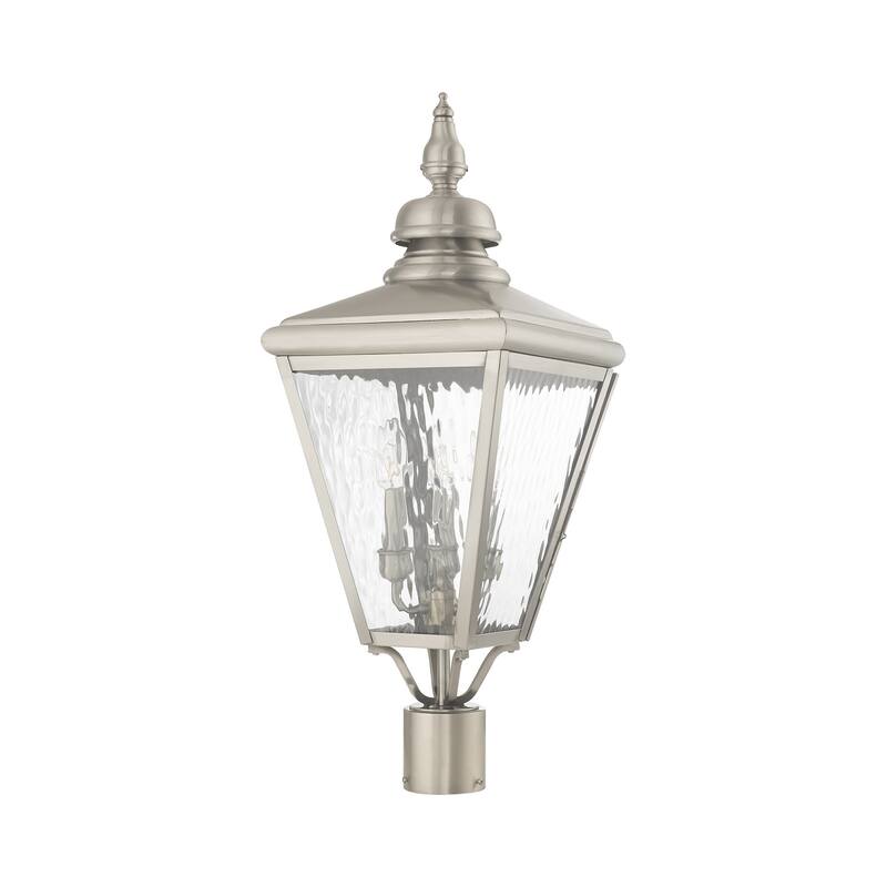 Livex Lighting Cambridge 3 Light 26-3/4" High Outdoor Single Head Post