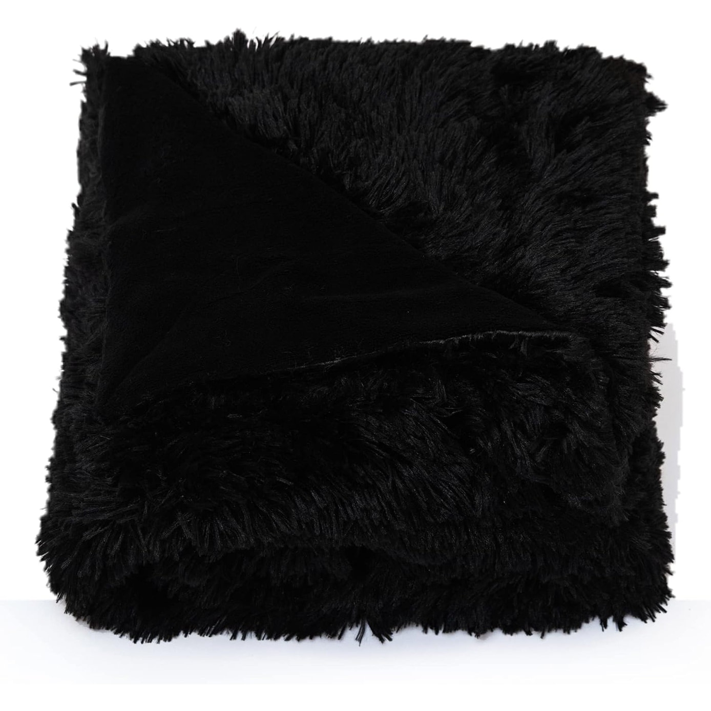 Cheer Collection Reversible Faux Fur Accent Throw Blanket-image