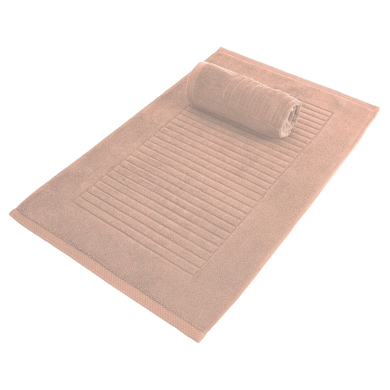 Brampton Plush Absorbent Non-Slip Cotton Bath Mat Set of 2 - Almond Beige