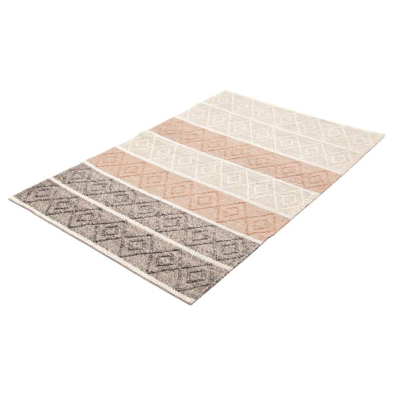 ECARPETGALLERY Braid weave Sienna Multi Color Wool Rug - 5'0 x 7'10