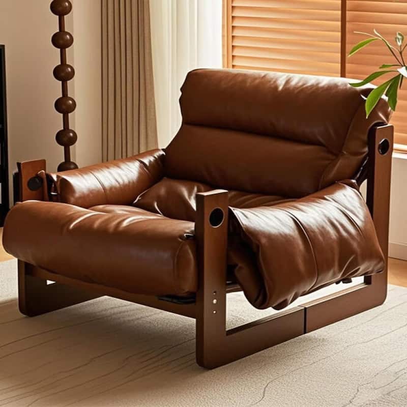 Retro Modern Leather Lounge Chair