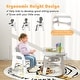 preview thumbnail 12 of 25, Kids Activity Table and Chair Set with Montessori Toys for Preschool and Kindergarten - 31" x 19.5" x 19.5"