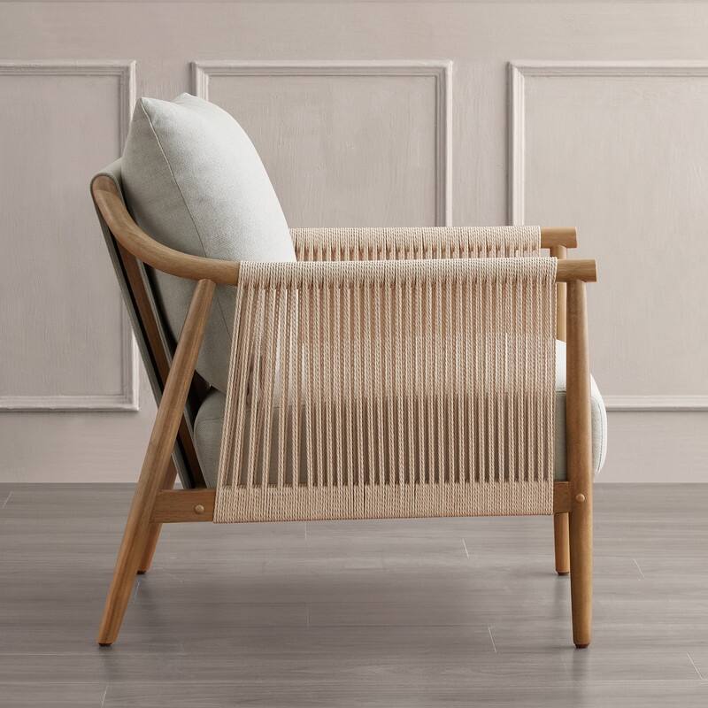 Lynn Accent Chair with Braid Wood Arm