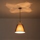 preview thumbnail 15 of 91, Mid Century 4-Light Conical Fabric Shade Lantern Pendant Ambient Light