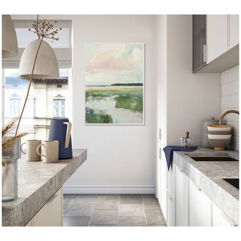 Kate and Laurel Sylvie Pastel Horizon I Framed Canvas by Amy Lighthall