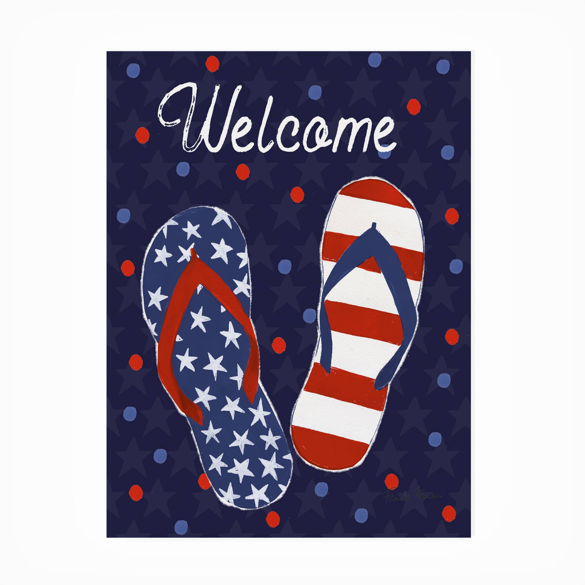 Farida Zaman 'America The Beautiful Vii' Outdoor Canvas On Sale Bed