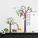 preview thumbnail 1 of 2, Walplus Monkey Height Measure Animals Tree Wall Sticker Nursery Decor