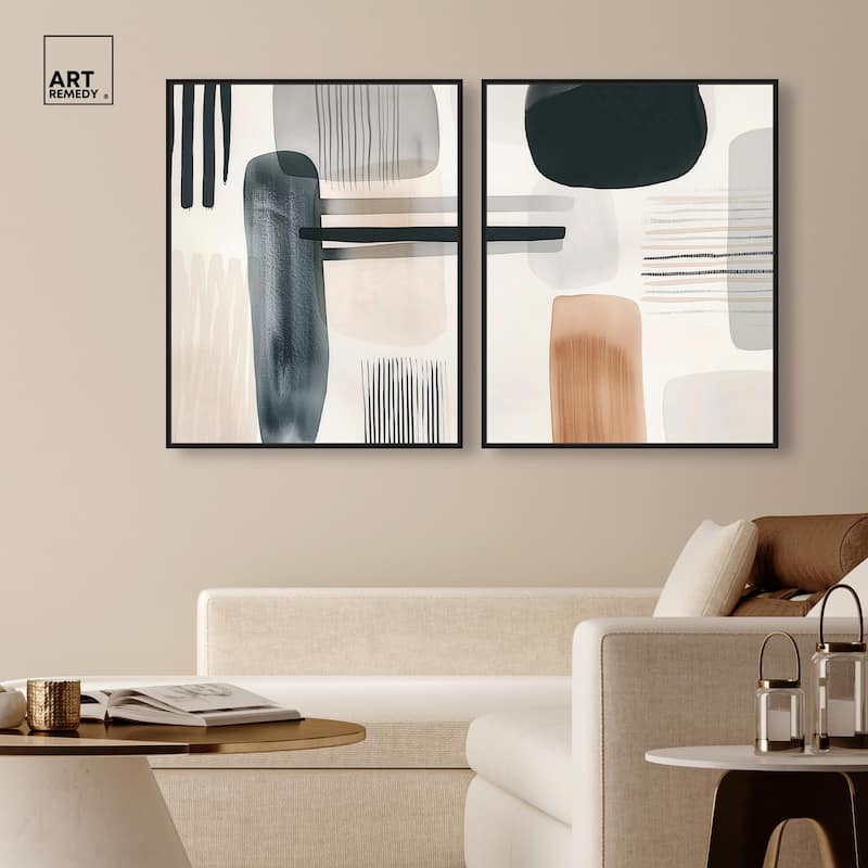 Softened Dimensions Canvas Set of 2 by Art Remedy