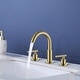 preview thumbnail 3 of 15, Widespread High-Arch Bathroom Faucet Brushed Gold