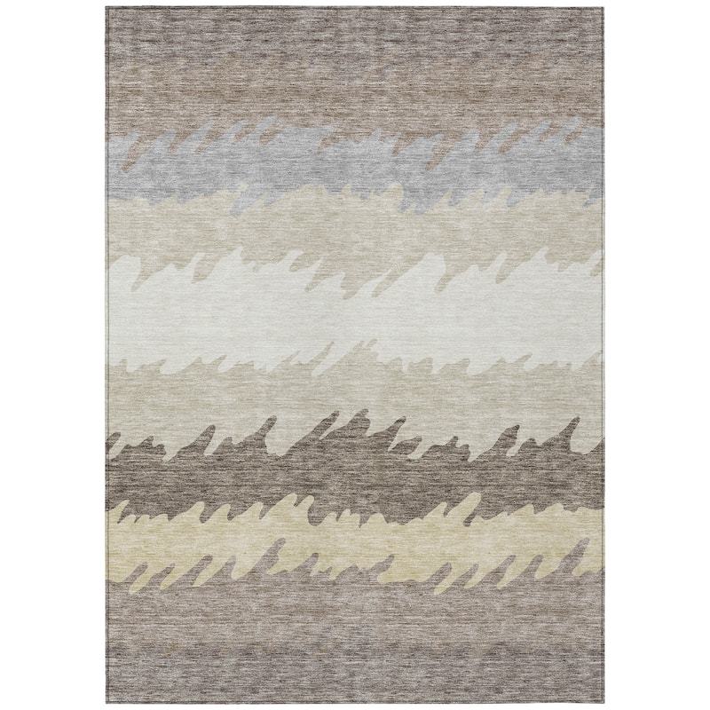 Machine Washable Indoor/ Outdoor Chantille Ombre Abstract Rug