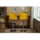 preview thumbnail 6 of 11, Contemporary Tufted Adjustable Height Hidraulic Bar Stools, Set of 2