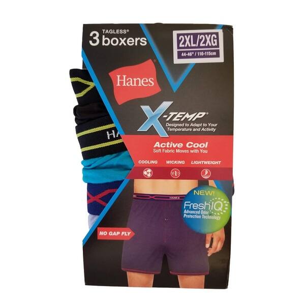 Shop Hanes Mens 3 Pack X Temp Comfort Cool Boxer Briefs Adult