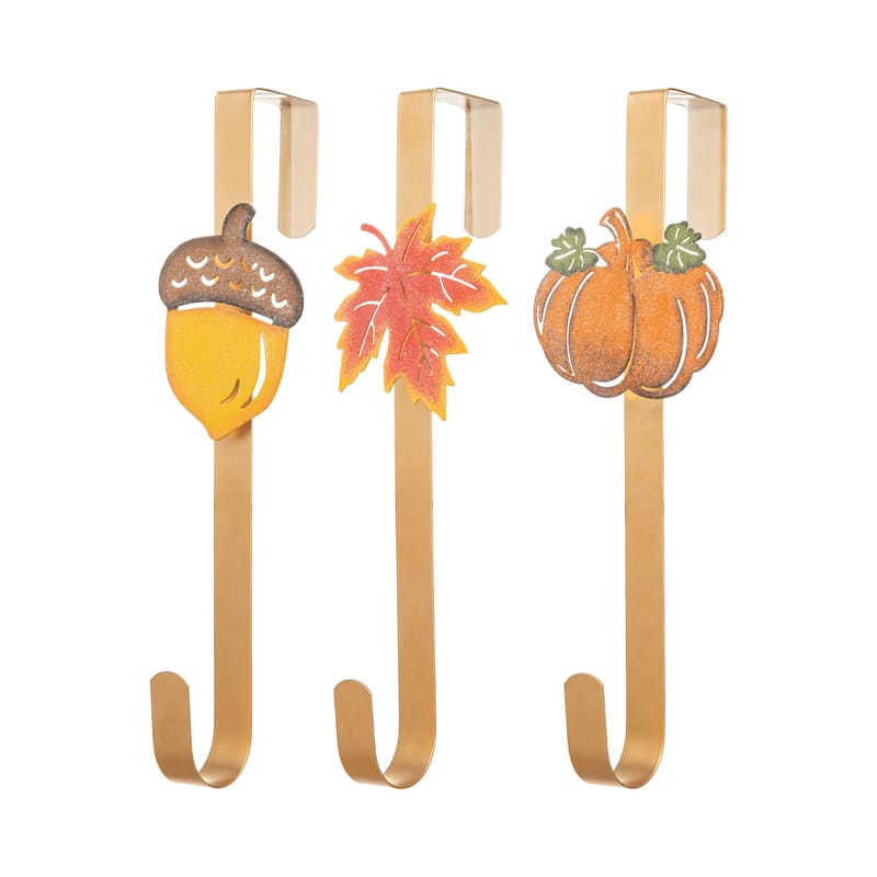 Glitzhome 24"D Fall Pumpkin Sunflower Lotus Floral & Wreath for Thanksgiving