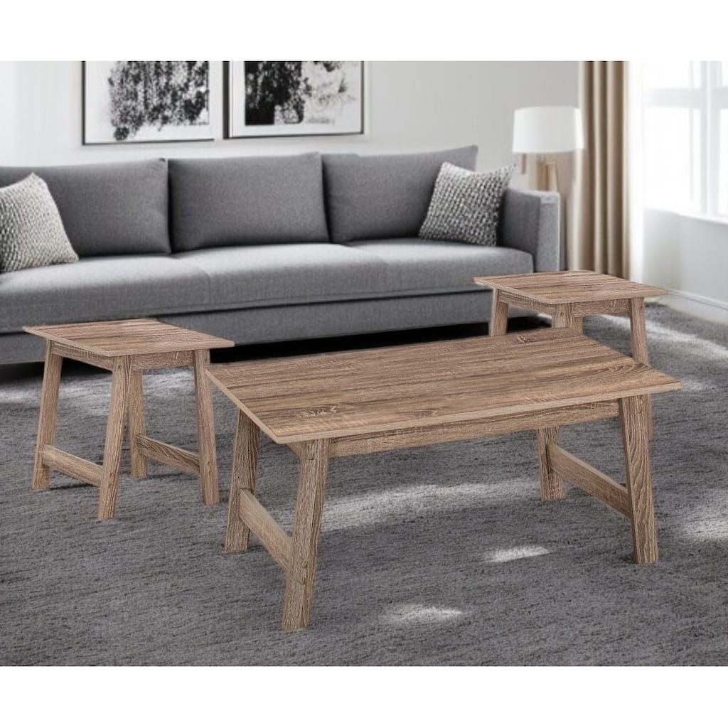 HomeRoots Dark Taupe Table Set - 3Pcs Set - 36 x 20 x 16.25